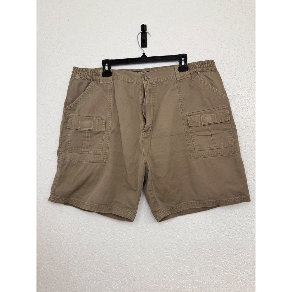 Canyon Guide Outfitters Mens XL Cargo‎ Shorts Outdoor Casual Brown Cotton